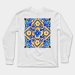 Vintage Italian Tile Long Sleeve T-Shirt